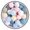 TX49 10Pcs 14mm Hexagon Solid Color Silicone Beads Jewelry DIY Necklace Bracelets Keychain Trend Handmade Accessories Jewelry