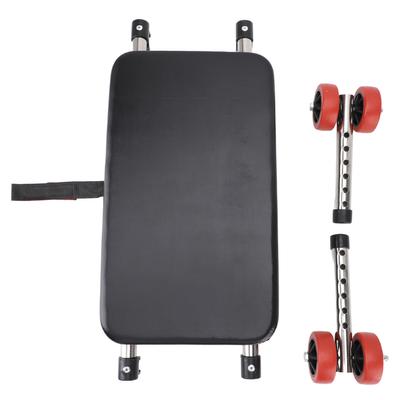 Walker Rest Seat Wheels for Attachable Seat Folding Walker Soft Padded Black Cushion Stainless