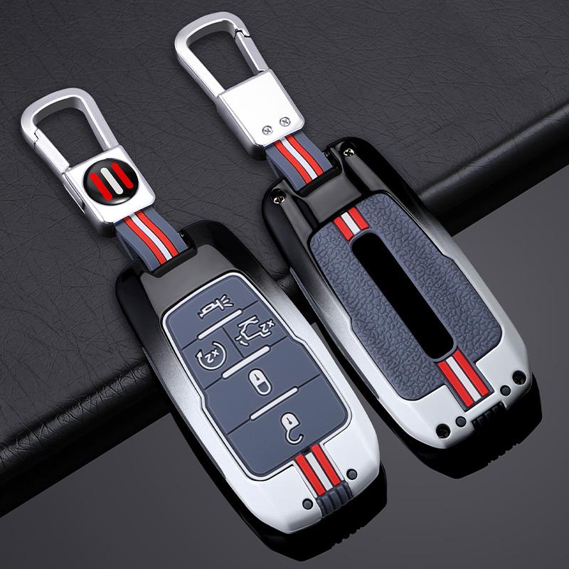 Zinc Alloy Car Key Case Remote Fobs Cover for Dodge RAM 1500 2500 3500 4500 5500 Pickup 2019 2020 2021 2022 Keychain Accessories