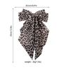 Leopard Print Hair Clip Barrette Sweet Christmas Flat Clip Hairpin Christmas Elegant Hair Clip for Bunches