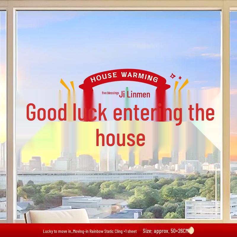 

Housewarming Gift Set: New Home Window Clings & Decoration Stickers for Moving-In Ceremony