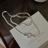S925 Sterling Silver Niche Design Snake Bone Necklace Korean Style Simple Retro Collarbone Chain