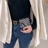 Women's Fashion Belt Bag Small Waist Pack Casual Versatile Leather Belt Square Mini Bag with Adjustable Strap for Daily Use