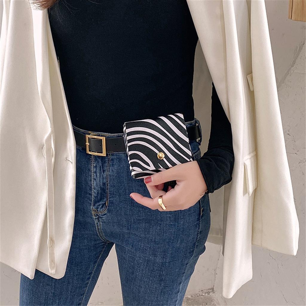 Women's Fashion Belt Bag Small Waist Pack Casual Versatile Leather Belt Square Mini Bag with Adjustable Strap for Daily Use