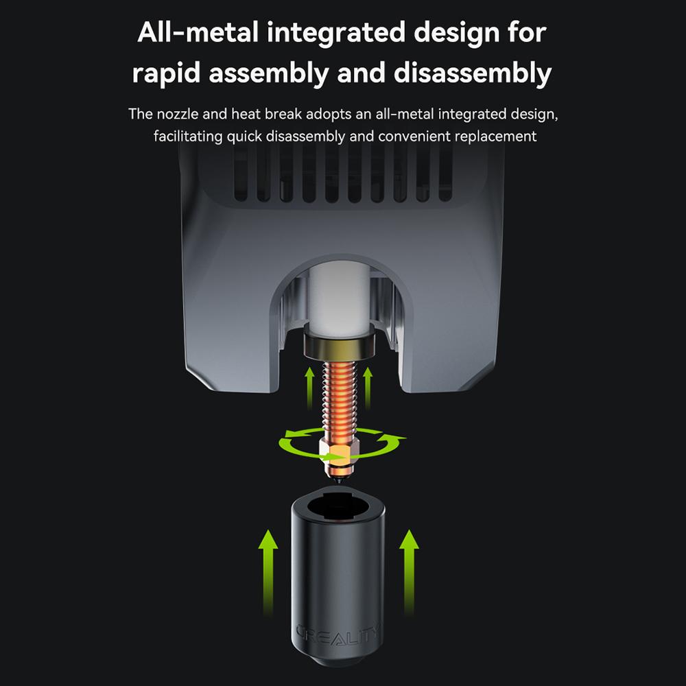 Creality K2 Plus 3D Printer Accessory "Unicorn" K2P QuickSwap Nozzle Kit ( 0.4mm*2, 0.6mm*1,