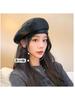 Hat, Women'S Versatile Octagonal Hat, Leather Beret, Painter'S Hat