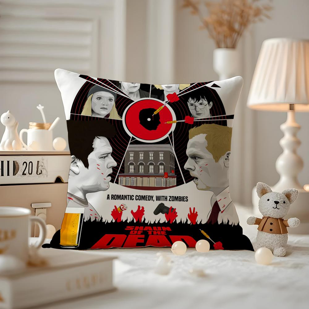 Shaun Of The Dead Cushion Cover Pattern Printed Pillowcase For Living Room Sofa Cushion Cover & Bedroom Decor