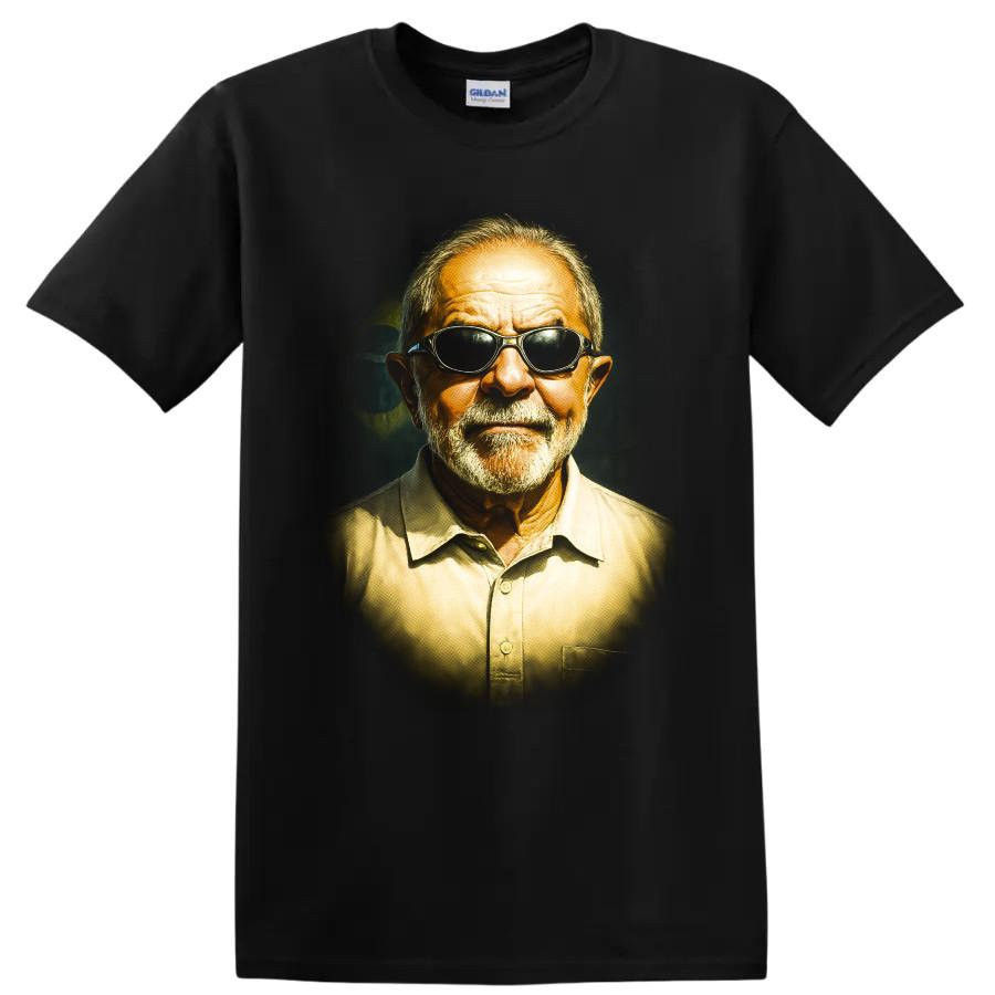 T-shirt con ritratto di Luiz Inácio Lula da Silva Leader Politico Arte Retrò Tee