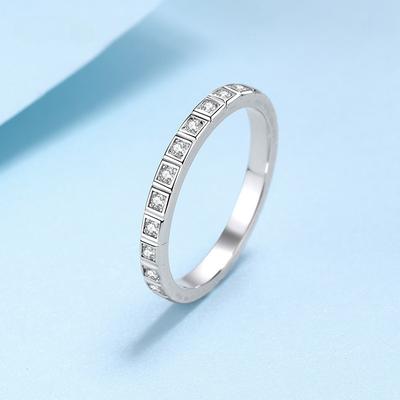 Anelli in argento 925 con moissanite da 0,5 ct per donne e ragazze, squisiti anelli alla moda con diamanti con certificato GRA, scatola inclusa