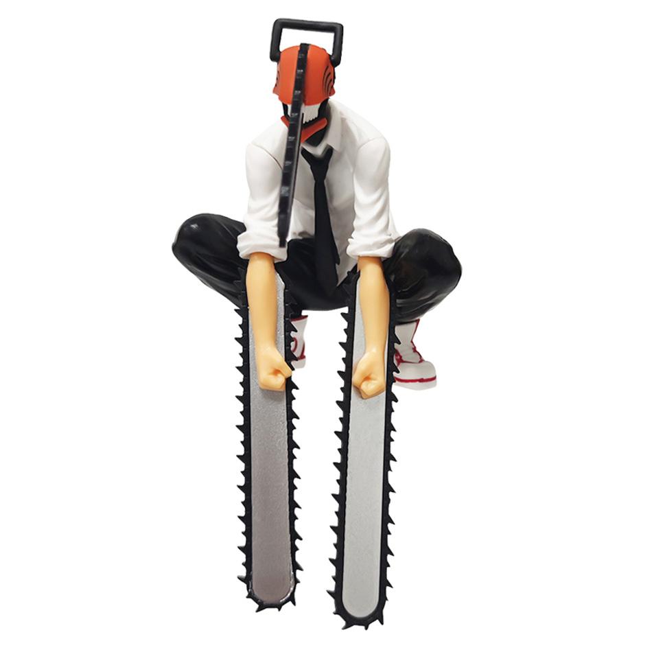 Anime Chainsaw Man Figure 2pcs Set Denji Action Figural 14-17cm Car Decoration Doll PVC Model Collection Toys Children Gifts