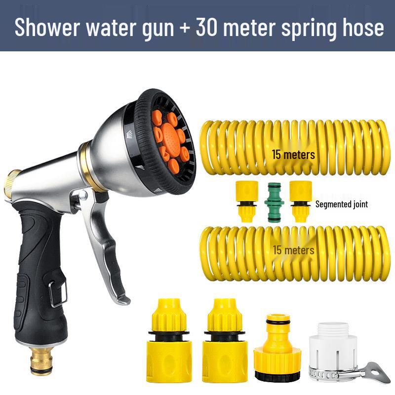 High-Pressure Car Wash Water Gun with Soft Hose and Spray Nozzle