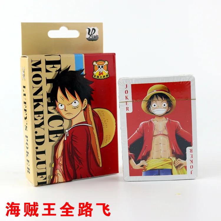 

54Pcs/set One Piece Figures Collection Monkey D. Luffy Poker Card and Roronoa Zoro Playing Cards Colour Box Packing Kid Present Toy