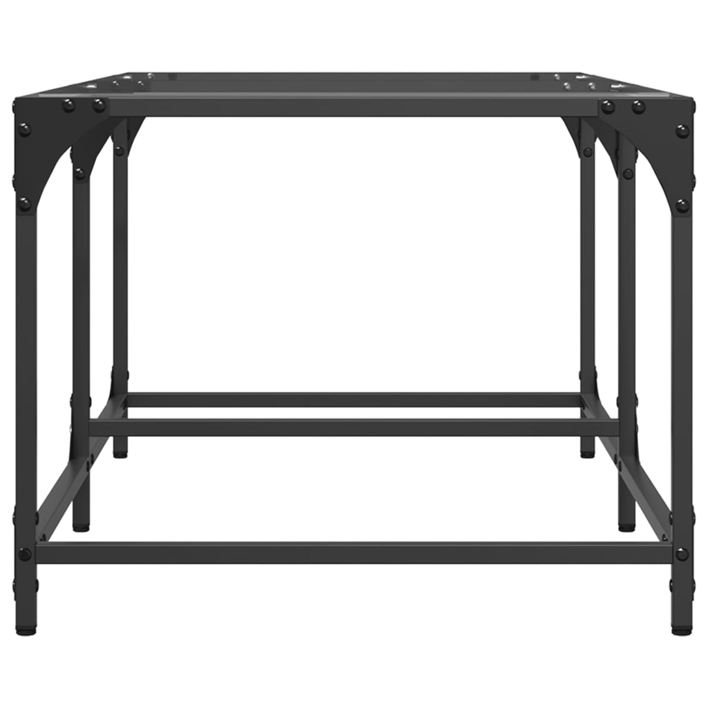 Vidaxl Couchtisch mit Glasplatte, 98,5 x 50 x 40 cm, Stahl
