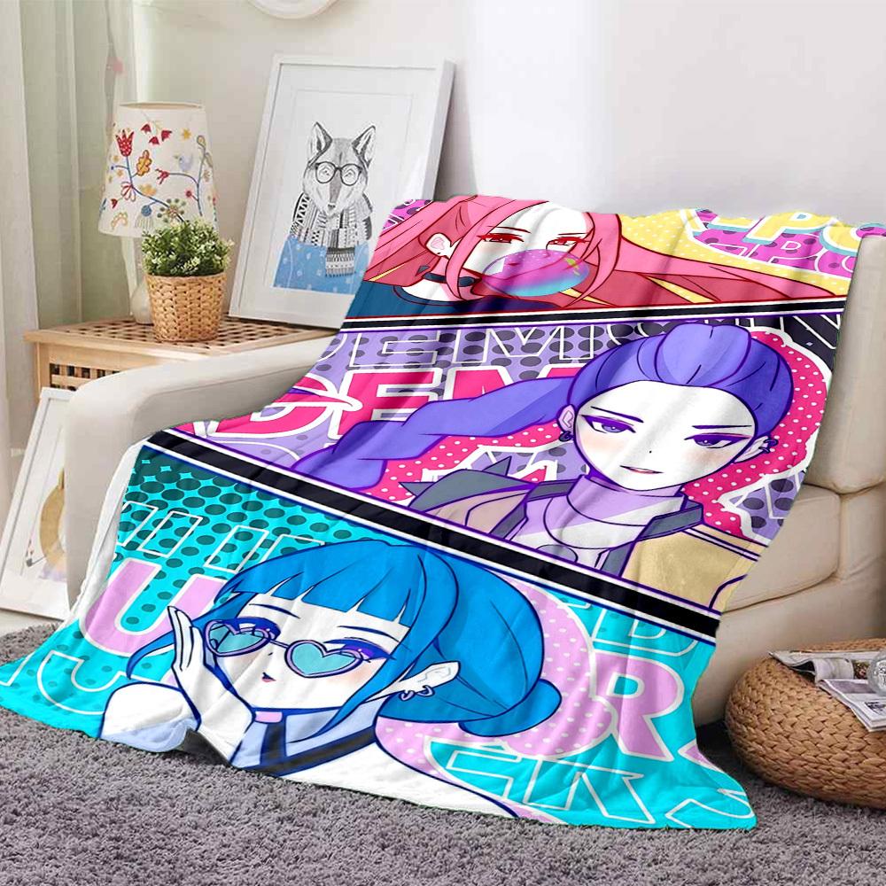 1pc KPop, Huntrix Blanket Lightweight Flannel Blanket Throw Blanket For Sofa, Bed, Travel, Camping, Livingroom, Office, Couch