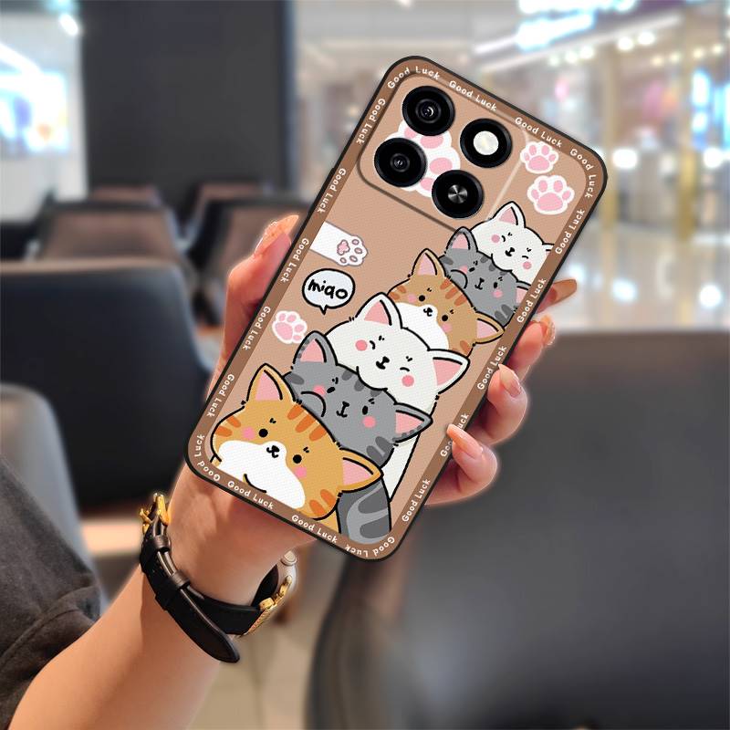 

Защитный грязеотталкивающий чехол для телефона для ZTE Blade A35/A55, мультяшный силиконовый мягкий чехол, защита для телефона, водонепроницаемый, милый ZTE Blade A35/A55