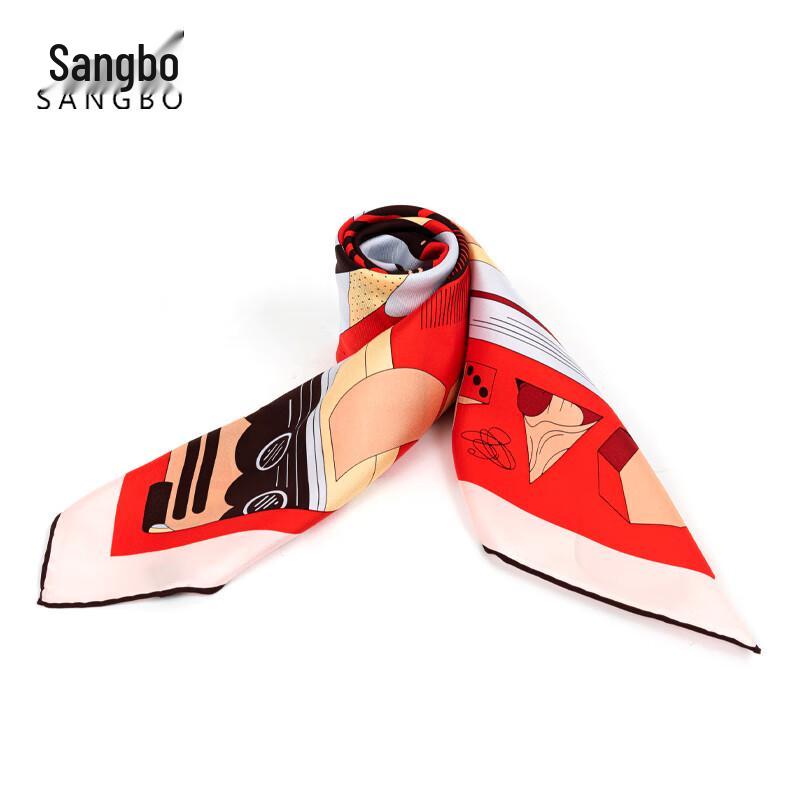 SANGBO Blooming Youth 9090 Mulberry Silk Twill Scarf