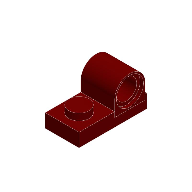 10PCS 11458 Modified 1 X 2 Featuring Pin Hole On Top Block Moc Hue Attachments Works With Brick DO-IT-YOURSELF Children's Toy
