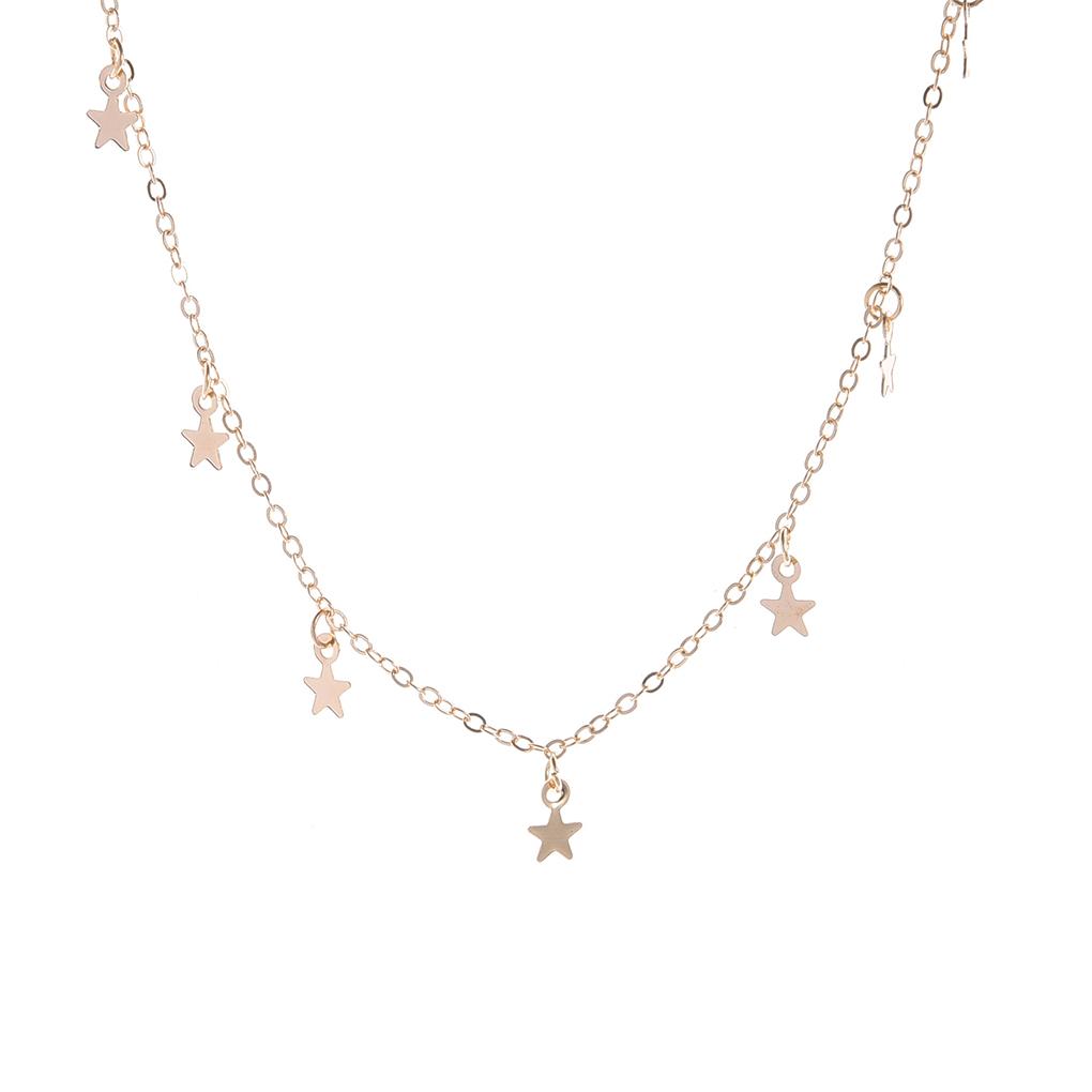 

Chain Necklace Stylish Stars Aesthetic Jewelry Gold Silver Universal Choker Necklaces Valentines Day Gift for Teen Girls Women