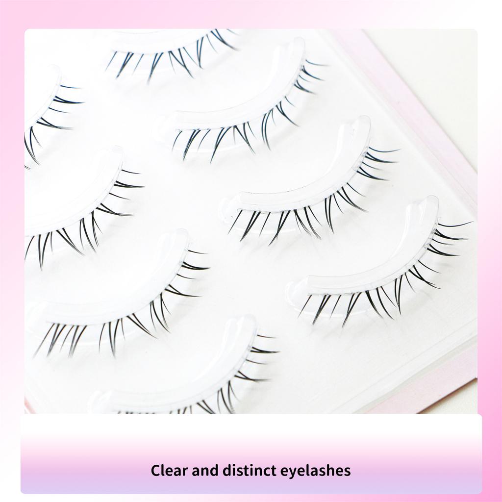 Lower Lashes Natural Invisible Clear Stem Lightweight Comfortable Suitable for Various Makeup Styles