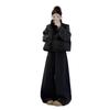 Women's Korean-Style Three-Piece Set: Spring Knitted Sweater, Cotton-Padded Vest, and Wide-Leg Pants.