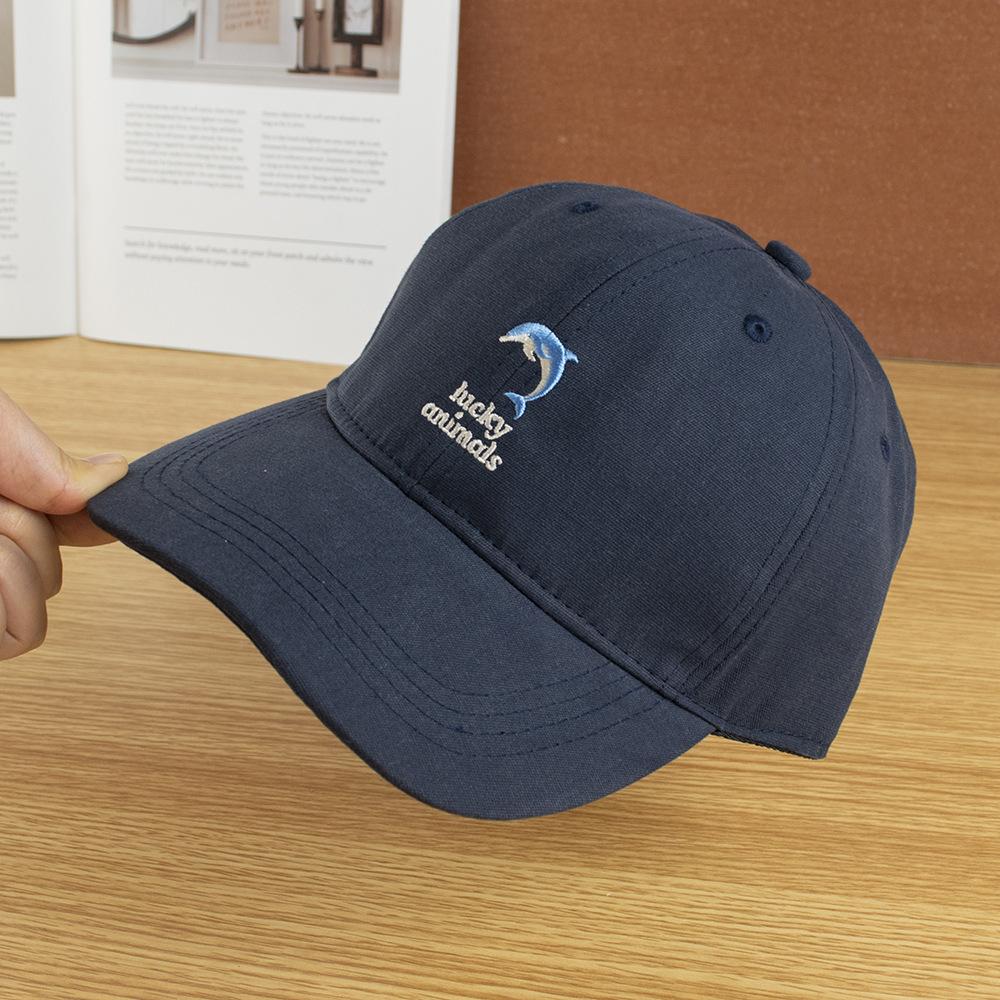 Hat New Dolphin Letter Embroidery Baseball Cap Women's Outdoor Sports Sunshade Sun Protection Cap