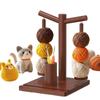 Multifunctional Yarn Dispenser Holder Wooden Thread Spool Organiser Stand for Knitting Tool Sewing Supply Organization