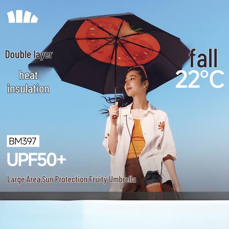 Beneunder UV Protection Three-Fold Sun/Rain Umbrella