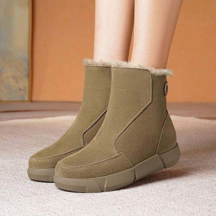 Snow boots thickened annual warm non-slip northeast short boots soft-soled cotton shoes