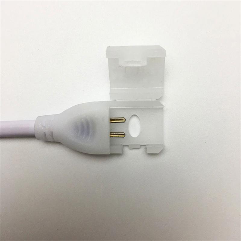 220V LED Strips Light Power Plug 10mm Width Light Strips Connector for Single Color LED Strips Light Wire Connection