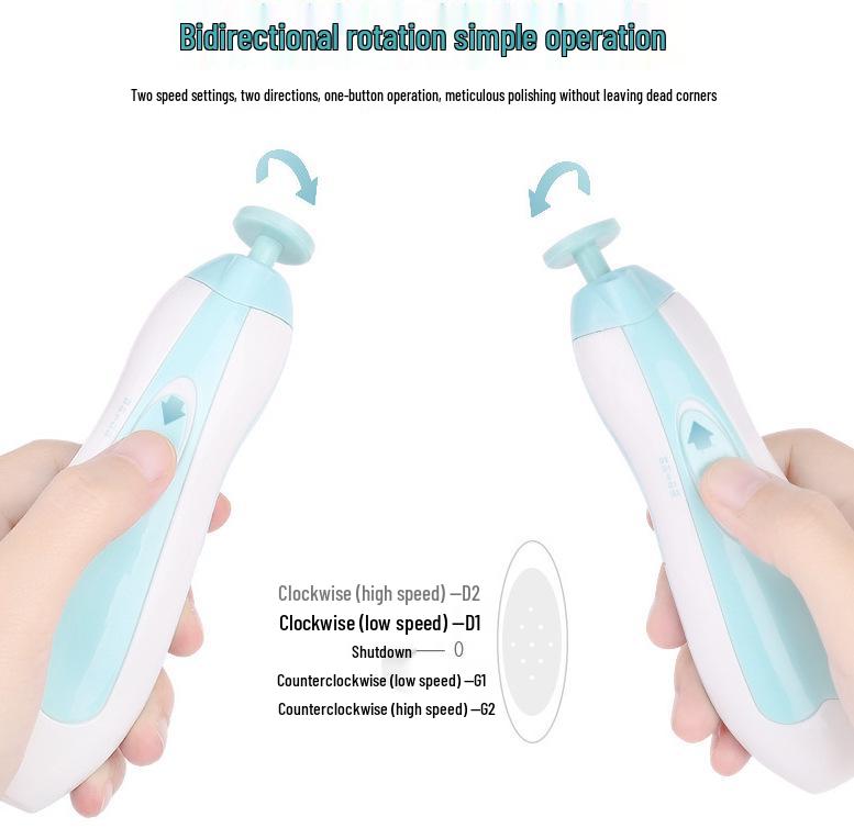 Newborn Safe Electric Nail Grinder & Clipper