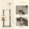 156cm High Cat Scratching Post with Bed, House, and Sisal Scratching Posts