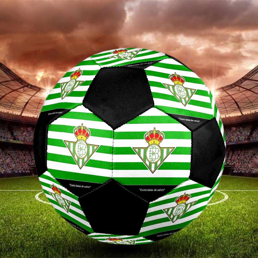 Pallone da Calcio Real Betis Balompié Colorato Per Tutte le Età Cucito a Macchina PVC Pronto per la Competizione Resistente Alto Rimbalzo.TAGLIA5