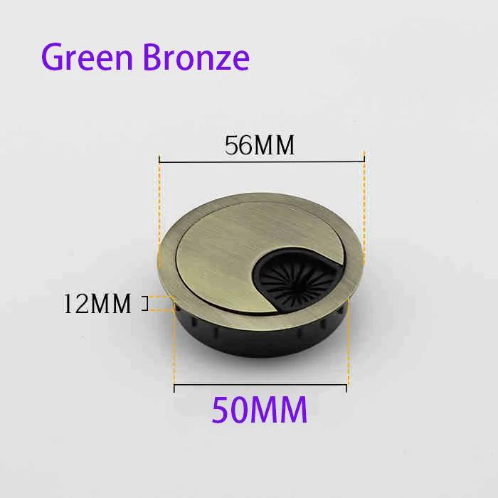 1/2/4/8Pcs 50/53/60/80mm Zinc Alloy Desktop Cable Hole Cover Protective Ring PC Desktop Circular Cable Protective Ring Bracket