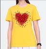 Polyester 100% Europe and The United States Women's Short-sleeved Explosive TEMLOVE Flower Print Round Neck T-shirt Oversized