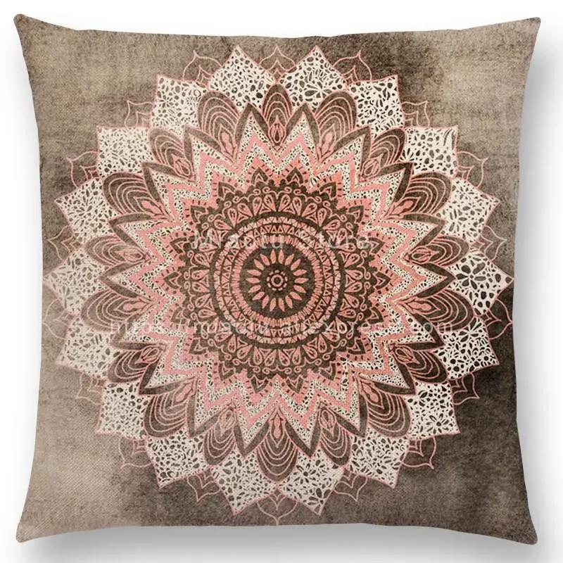 New Dreamy Rainbow Boho Beautiful Flower Gorgeous Floral Mandalas Fantasy Moon Stars Prints Cushion Cover Throw Pillow Case
