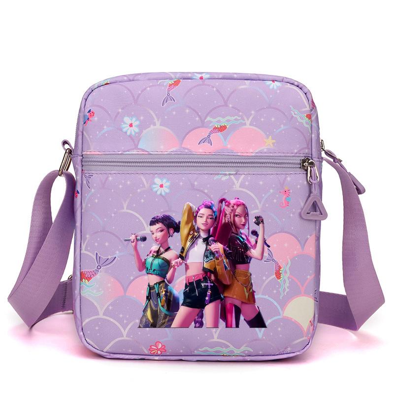 Neue koreanische Kpop Dämonenjägerin Girlgroup Umfeld Bedruckte Umhängetasche Messenger Bag Schultasche Niedlich Große Kapazität