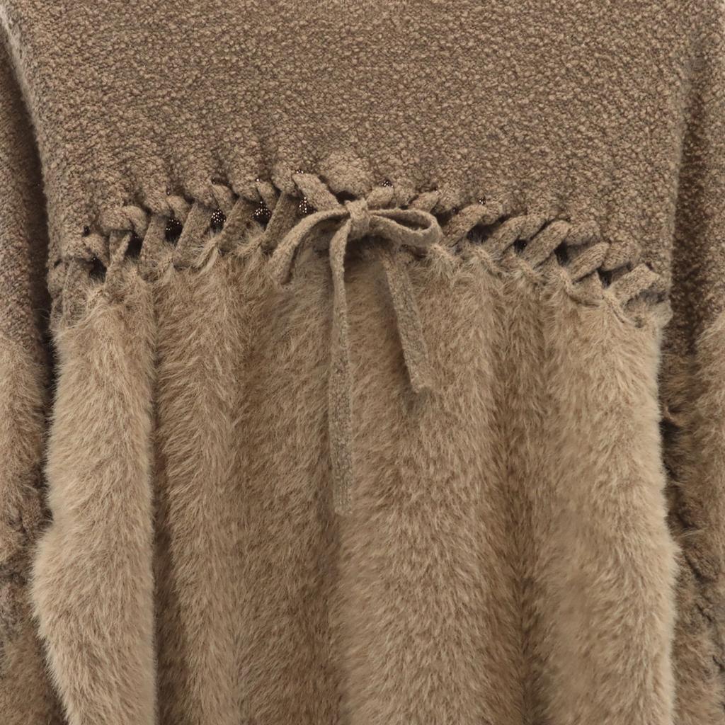 HYSTERICS Long Sleeve Jaggy Sweater F Beige Hysteric Glamour Knitwear Women Used