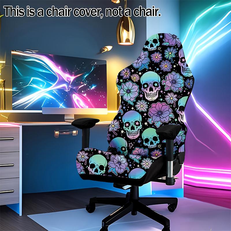 

Чехол для игрового кресла Эластичный Стрейч Чехол для игрового кресла Моющийся Уникальный дизайн для офисных и игровых кресел Декор для домашнего офиса