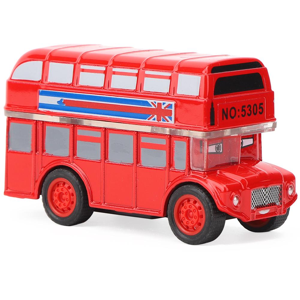 Cartoon Bus Alloy Car Toy Highly Simulation Children Kid Pull Back Vehicle Toy Model(Red )