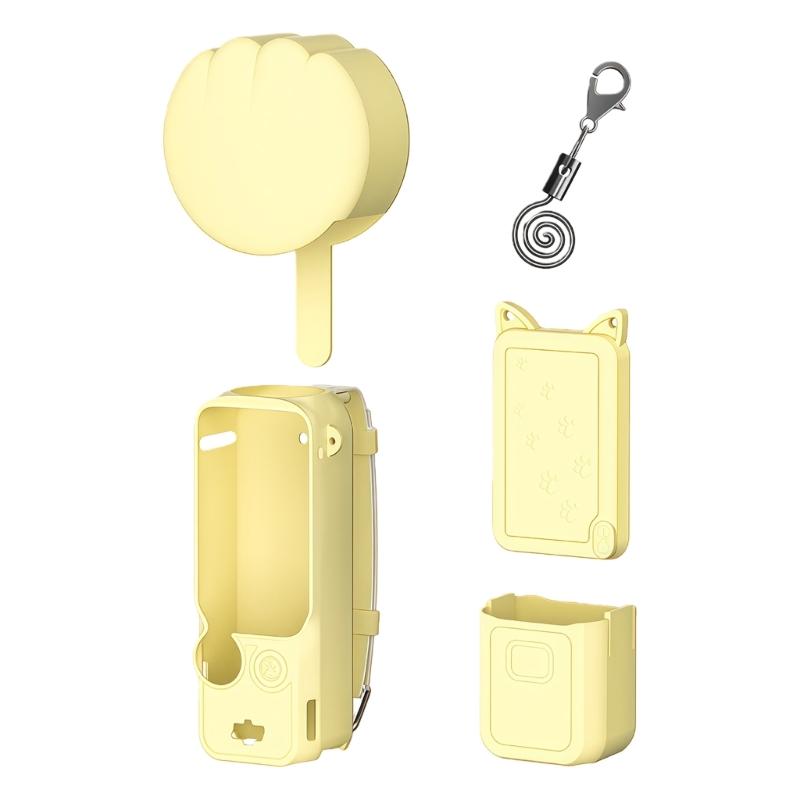 Soft Shells Camera Body Case Impact Resistant Silicone Cover Full Function Access for Pocket 3