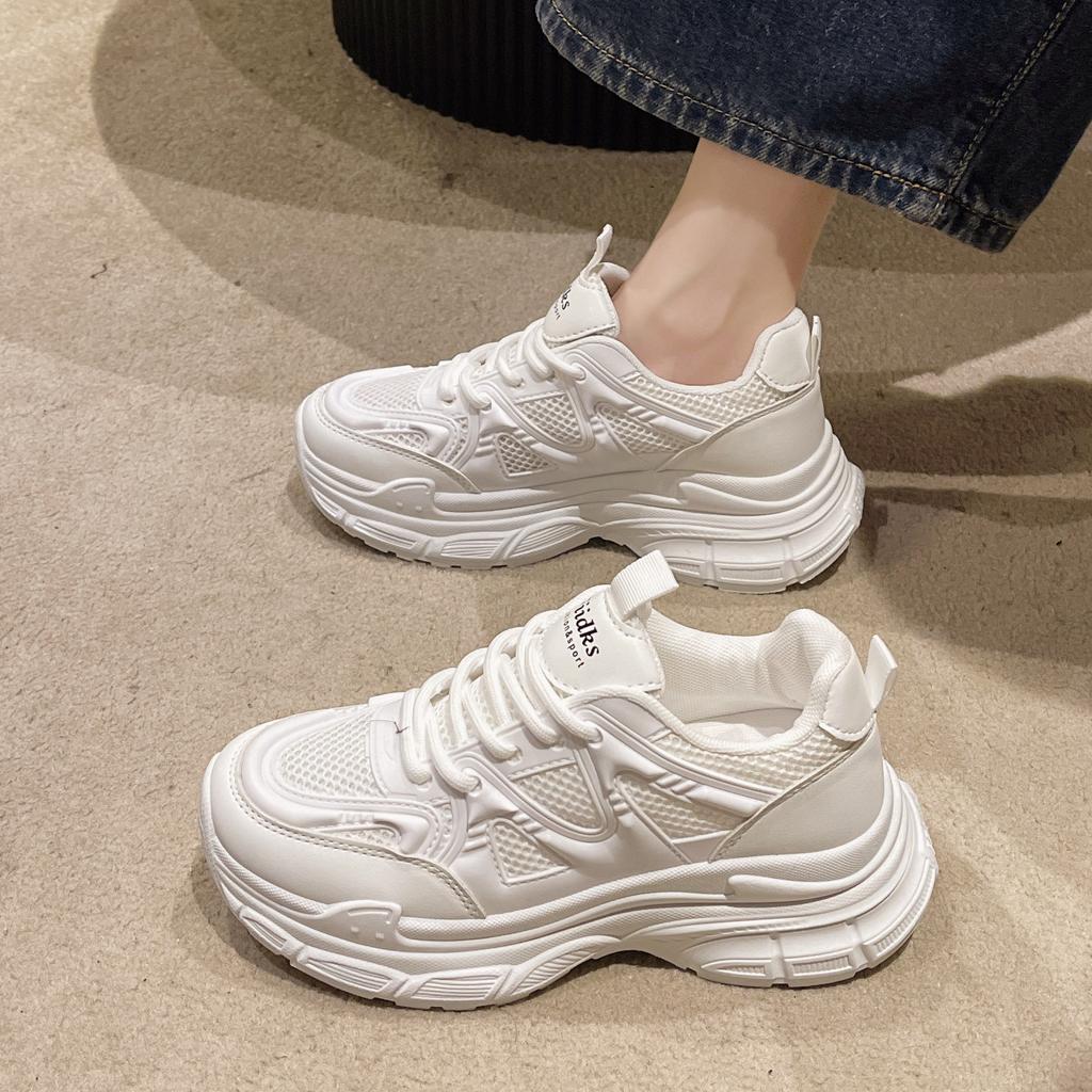 Daddy shoes girl 2025 spring and summer new fashion casual platform ins trendy thin mesh breathable sports shoes