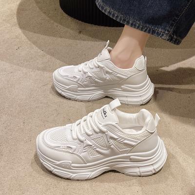 Daddy Shoes Women's Spring and Summer New Fashion Casual Platform Ins Thin Mesh Breathable Sports Shoes