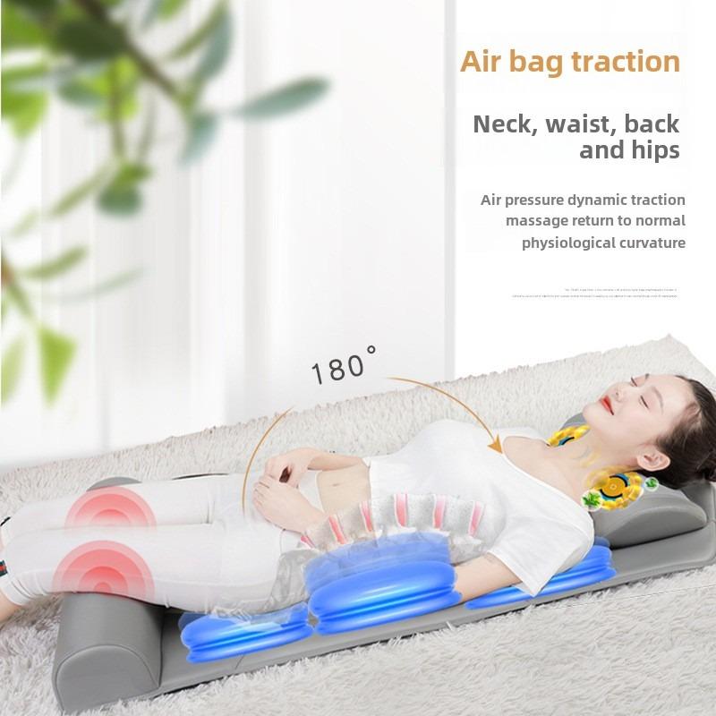 Electric Full Body Massage Mat With Heat Vibration Massage Neck Kneading Massager Airbag Back Waist Traction Massage Mattress