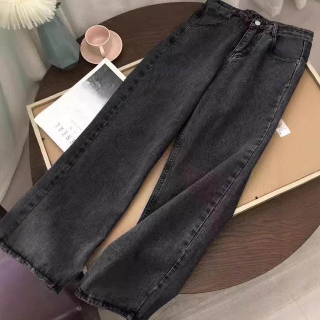 

High Street Jeans Women s Retro Summer Straight-Leg Wide Pants 2XL up to 72kg