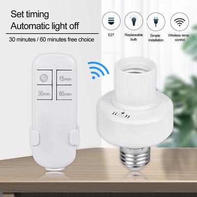 Kablosuz Uzaktan Kumanda Akıllı Zamanlayıcı Anahtarı E27 Lamba Duyusu 220V Ev Çoklu Işık Anahtarı Yatak Odası Akıllı Zamanlayıcı Açma/Kapama Anahtarı