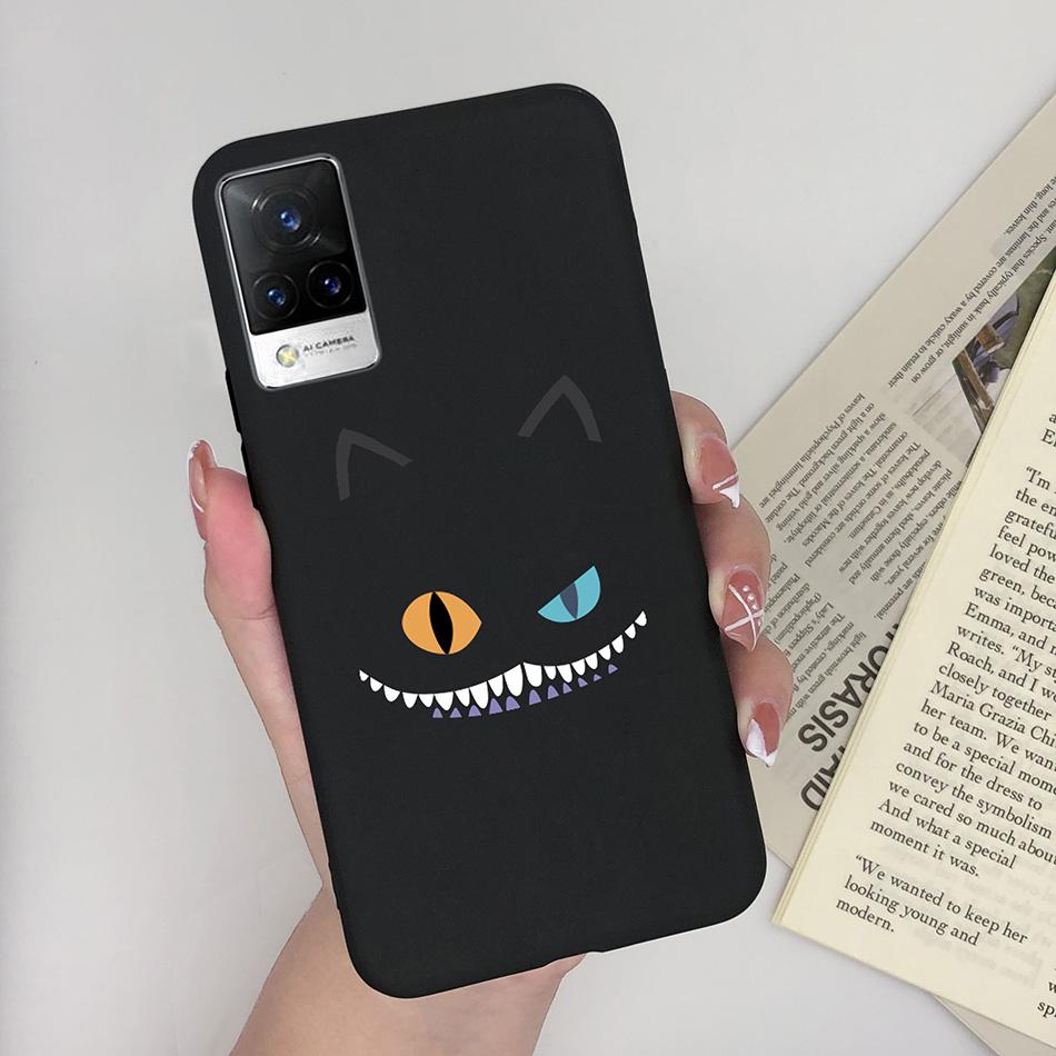 For Vivo V21 Case V2066 V2050 Soft Silicone Cute Painted Cover For Vivo V21E V 21 4g 5g Phone Cases Shockproof Bumper Slim Funda