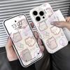 Silver Gradient Cat Phone Case for Apple 11-16 Series, Anime Design, Anti-fall Protection