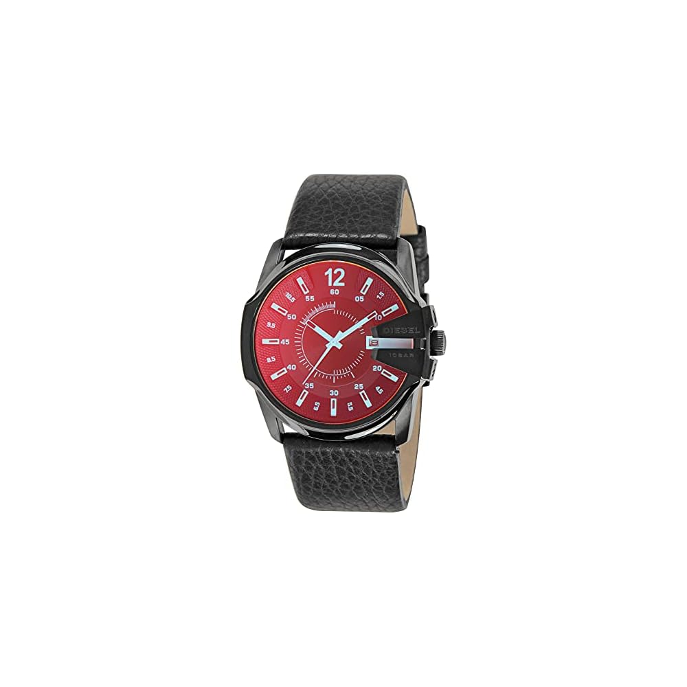 Diesel DZ1657 Men s Watch Red Dial Stainless Steel Water Resistant Fashion Timepiece