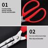 Durable Stainless Steel Crab Tongs Non Slip Serrated Edge Seafood Clip for Home Restaurant Lobster Eel Cracking Use