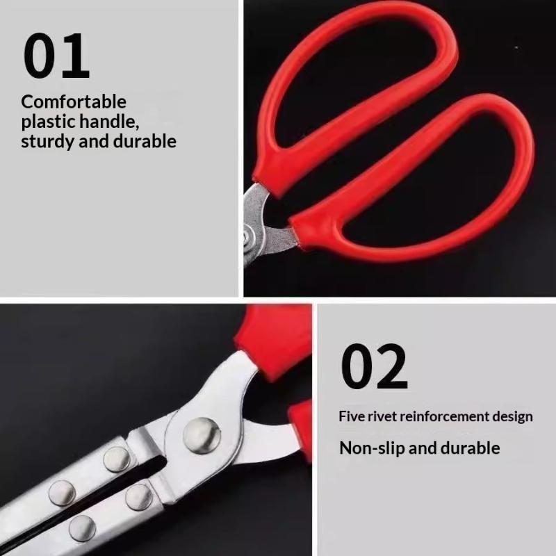 Durable Stainless Steel Crab Tongs Non Slip Serrated Edge Seafood Clip for Home Restaurant Lobster Eel Cracking Use